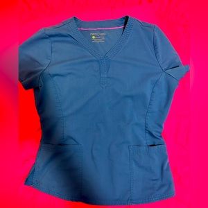 Healing Hands Purple Label Royal Blue Scrub Set Large Top / Medium Yoga Bottom